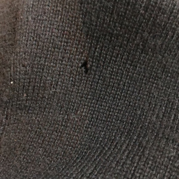 Saks Fifth Avenue Black Wool Blend Twofer Turtleneck Sweater - Picture 6 of 13